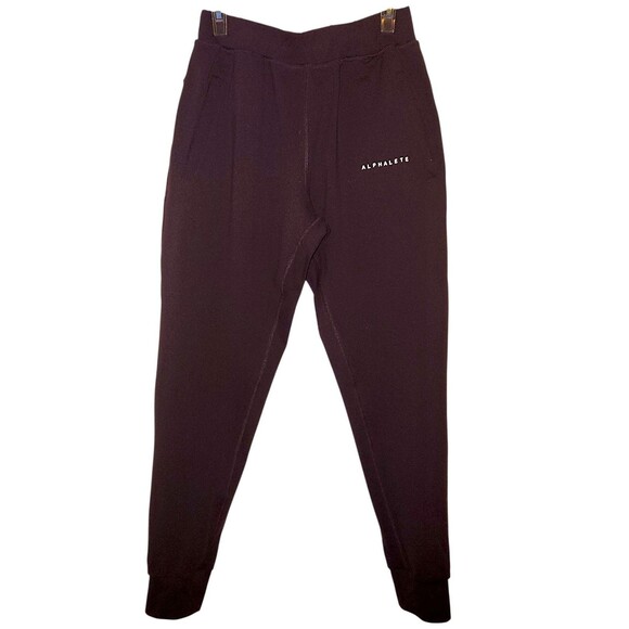 Alphalete Premium V2 Athleisure Gym Brat Track Star Joggers Burgundy Size Large - Picture 1 of 5